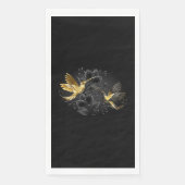 Zwart en gouden kolibrie servet (Voorkant)
