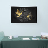 Zwart en gouden kolibrie spandoek (Beurs)