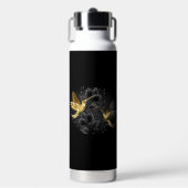 Zwart en gouden kolibrie waterfles (Voorkant)