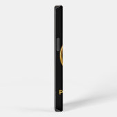 Zwart en gouden kruisnaam sjabloon iPhone hoesje (Rechterkant)