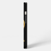 Zwart en gouden kruisnaam sjabloon iPhone hoesje (Linkerkant)