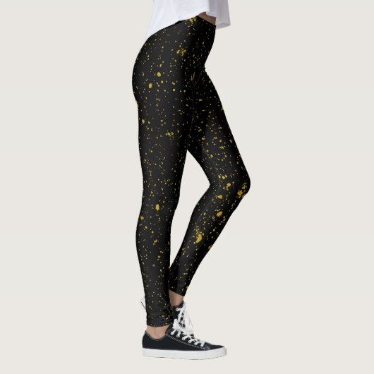 Zwart en Gouden Leggings (Rechts)