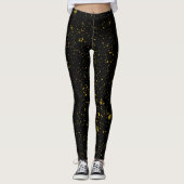 Zwart en Gouden Leggings (Voorkant)
