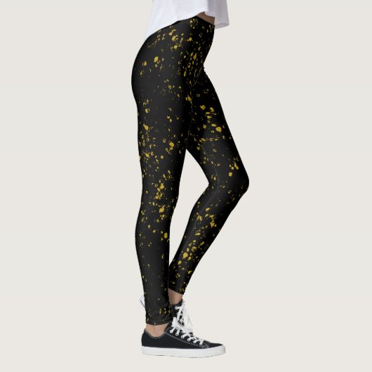 Zwart en Gouden Leggings (Rechts)