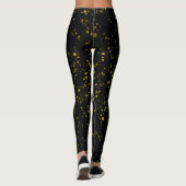 Zwart en Gouden Leggings (Achterkant)