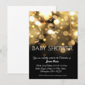 Zwart en Gouden lichten baby shower Kaart (Voorkant / Achterkant)