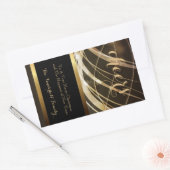 Zwart en Gouden Lichten Kerstmis Wijnfles Label (Envelop)