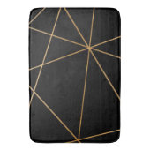 Zwart en gouden lijnontwerp badmat (Voorkant Verticaal)