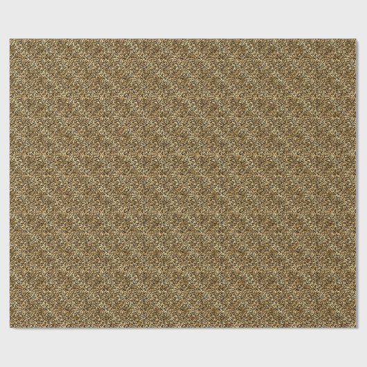 Zwart en gouden luipaard afdrukken Cheetah Animal  Cadeaupapier (Vlak)