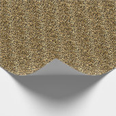 Zwart en gouden luipaard afdrukken Cheetah Animal  Cadeaupapier (Hoek)