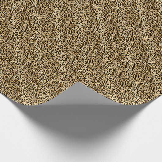 Zwart en gouden luipaard afdrukken Cheetah Animal  Cadeaupapier (Hoek)