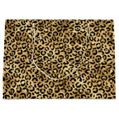 Zwart en gouden luipaard afdrukken Cheetah Animal Groot Cadeauzakje (Voorkant)
