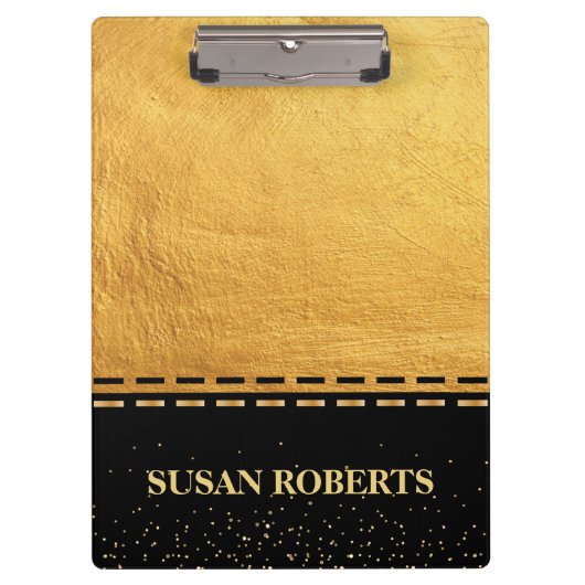 Zwart en gouden luxe design klembord (Voorkant)