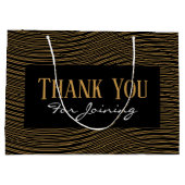 Zwart en gouden luxe gepersonaliseerde 50 en fanta groot cadeauzakje (Achterkant)