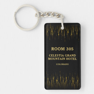 Zwart en gouden luxe hotel sleutelhanger