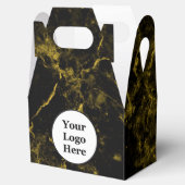 Zwart en gouden marmer bedankdoosjes (Geopend)