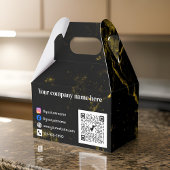 Zwart en gouden marmer bedankdoosjes