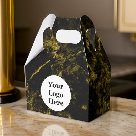 Zwart en gouden marmer bedankdoosjes