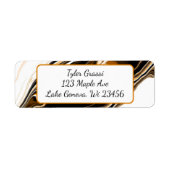 Zwart en gouden marmer etiket (Voorkant)