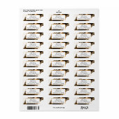 Zwart en gouden marmer etiket (Full Sheet)