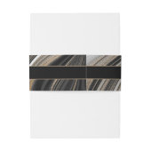 Zwart en gouden marmer uitnodigingen wikkel (Achterkant Voorbeeld)