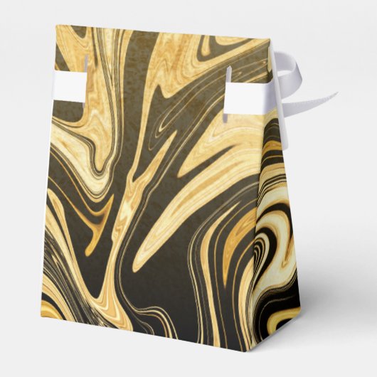 Zwart en gouden marmeren bedankje bedankdoosjes (Achterkant)