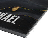 Zwart en gouden marmeren textuur gepersonaliseerd snijplank (Hoek)