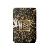 Zwart en Gouden Metaalborstel Badmat (Voorkant Verticaal)
