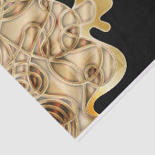 Zwart en gouden metalen luxe glam Abstract Tissuepapier (Detail)