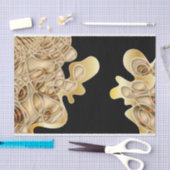 Zwart en gouden metalen luxe glam Abstract Tissuepapier (Craft)