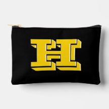 Zwart en gouden monogram in de stijl van kleuren v