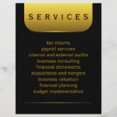 Zwart en Gouden Munten 8.5"x 11"Accountant Flyers (Achterkant)