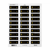 Zwart en gouden munten CPA Accountant Classy Addre Etiket (Full Sheet)