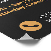 Zwart en Gouden Nagelsalon, Make-upkunstenaar Poster (Hoek)