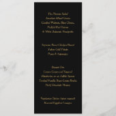 Zwart en Gouden Nep Folie Confetti Stippen - Menu (Achterkant)