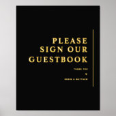 Zwart en gouden olievlek folie afdrukken (Voorkant)