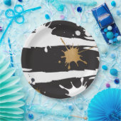 Zwart en gouden papieren bord (Feest)