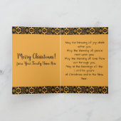  zwart en gouden patroon kerst Kaart (Binnen)