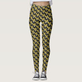 Zwart en Gouden Patroon Leggings ★ Unieke Mode★ (Voorkant)