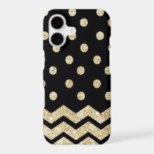 Zwart en gouden polka stip en chevron iPhone 7 hoe