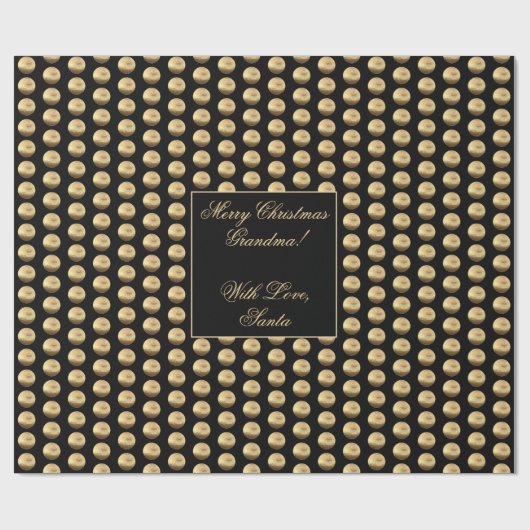 Zwart en gouden pols Pattern Elegant Chic Cadeaupapier (Vlak)