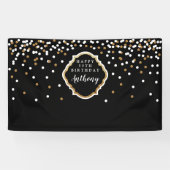 Zwart en gouden rugleuning met punts spandoek (Horizontaal)