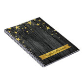 Zwart en gouden sterren Boek met legante herinneri Notitieboek (Rechterzijde)
