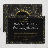 Zwart en gouden sterren Gothic Pattern Kaart (Voorkant / Achterkant)