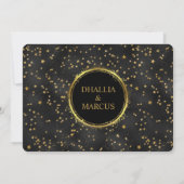 Zwart en gouden sterren Gothic Pattern Kaart (Achterkant)