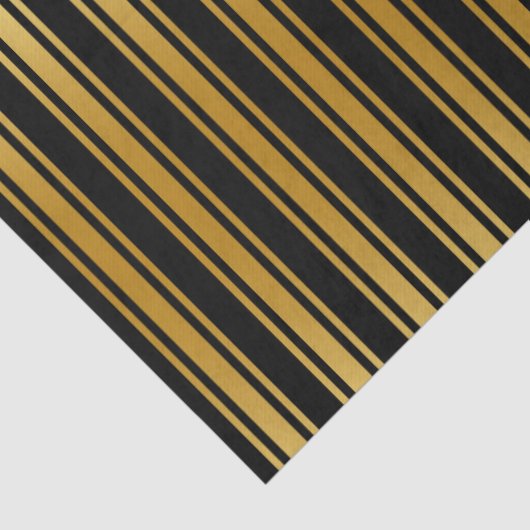 Zwart en gouden streep tissuepapier (Detail)