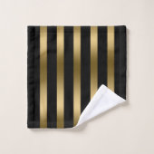 Zwart en gouden strepen bad handdoek (Wasdoekje)