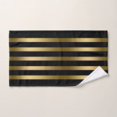 Zwart en gouden strepen bad handdoek (Handdoek)