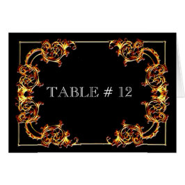 Zwart en gouden tafelnummer bruiloft evenement