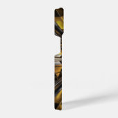 Zwart en Gouden Telefoon iPhone Beschermende Telef Hoesje (Rechterkant)